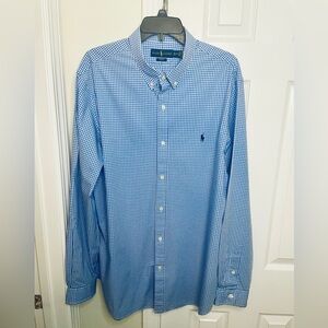 Polo by Ralph Lauren Slim Fit Blue Casual Button Down Shirt